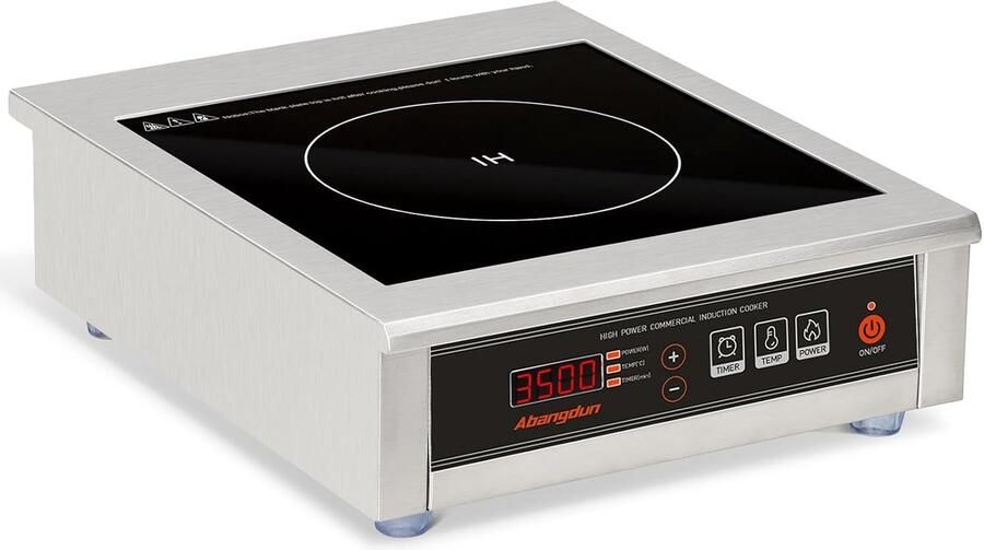 Inductiekookplaat Zwart 35 5 x 43 x 13 cm Professionele Kookplaat met 16 Instellingen Voor Horeca en Thuisgebruik