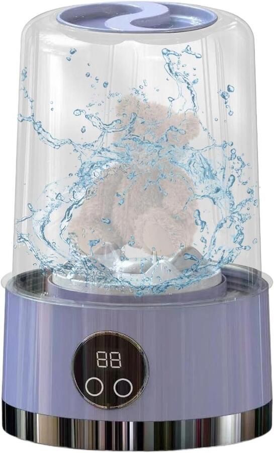 Kleine Wasmachine Ondergoed Machine Snel Wassen Draadloos Stil 14 cm Compact Paars - Foto 1
