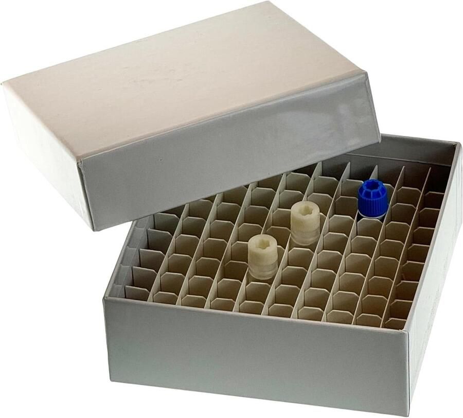 Kartonnen Cryoboxen Vriezer Dozen Monster Opslag Golfkarton 5mm dik 2ml 100 Well Wit