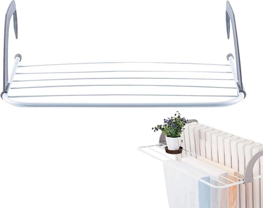Kledingdroger Wandgemonteerd Opvouwbaar Wasrek Ruimtebesparend Drogen Stabiel Anti-slip Ontwerp 50x35x15.5 cm