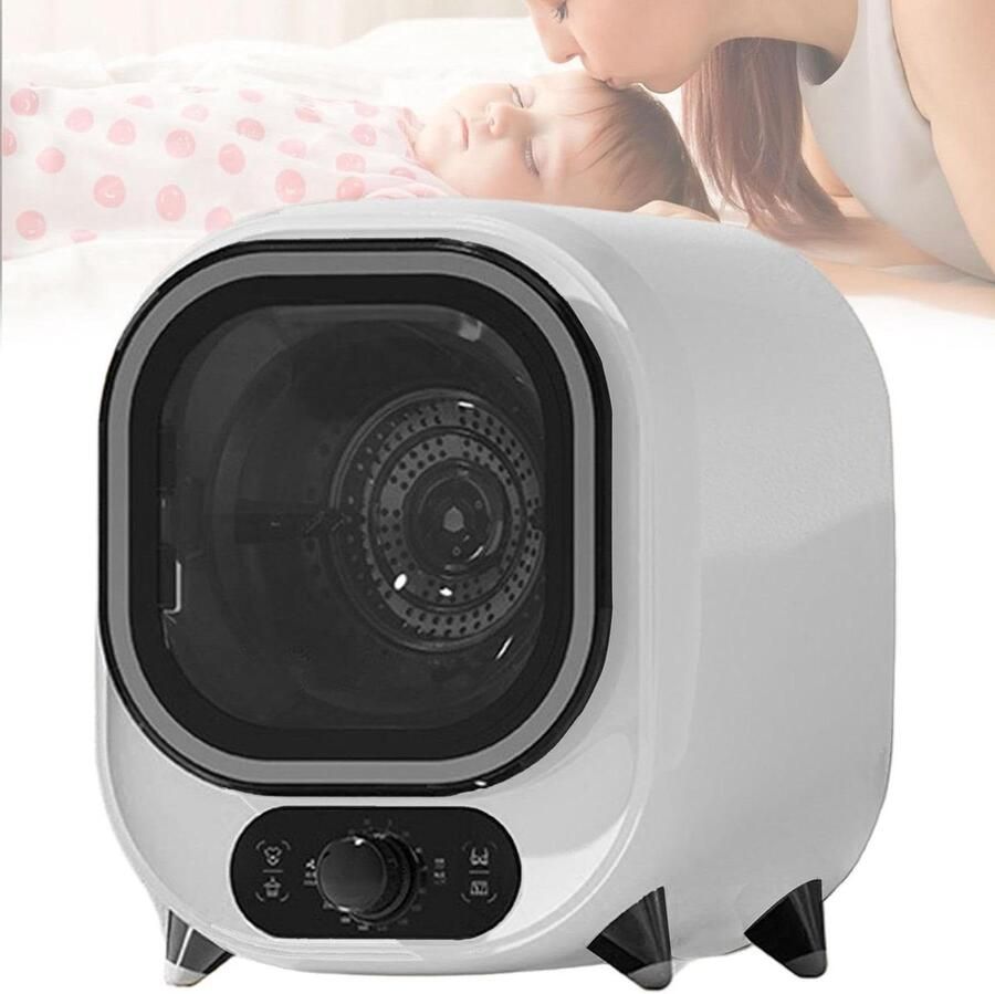 Kleine condensdroger Mini trommeldroger Was drogen Stille werking 35db 08 kg capaciteit Wit