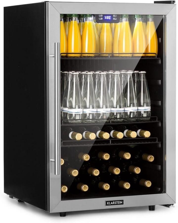 Kleine Koelkast met Glazen Deur 147L Drankkoelkast Mini Koelkast