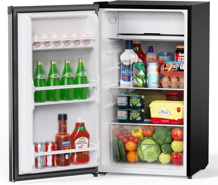 Kleine Koelkast Mini Koelapparaat Dranken Koelen Energiezuinig Stil 91 Liter Zilver