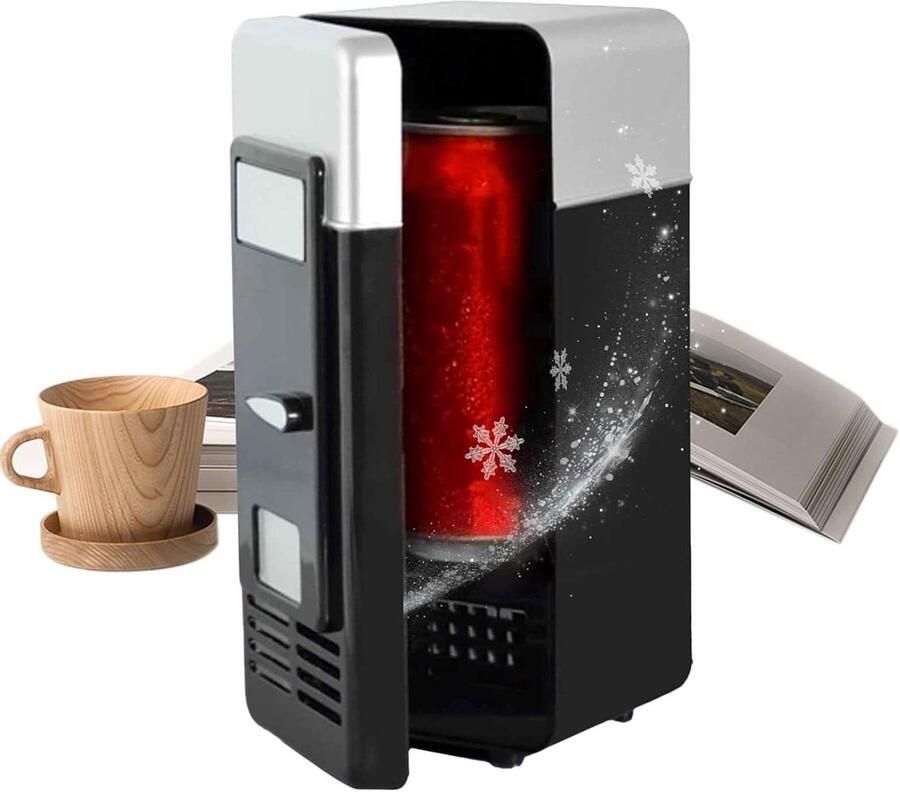 Kleine koelkast Persoonlijke koeler Drank koelen Stille werking Compact formaat Zwart