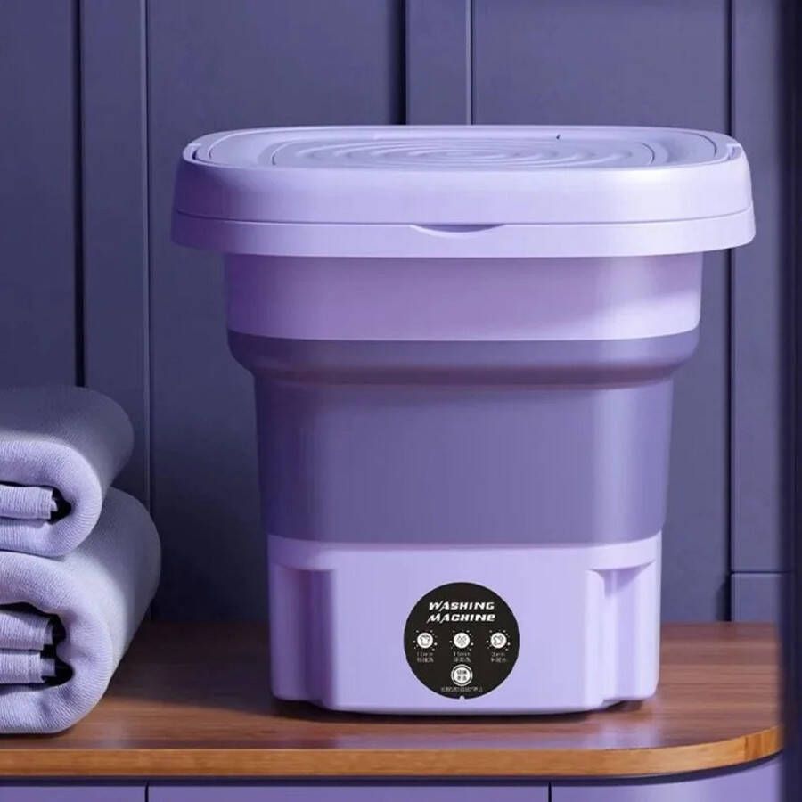 Kleine Opvouwbare Wasmachine 8L Mini wasmachine Draagbare wasmachine Geschikt voor kamperen Snelle wasjes