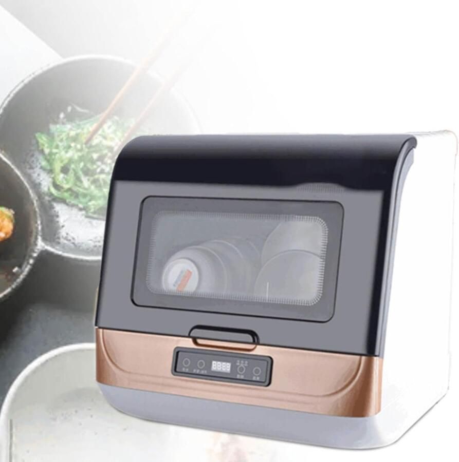 Compacte Vaatwasser Tafelmodel Afwasmachine Kleine Keukens Installatievrij Model 4-6 Personen Gebroken Wit