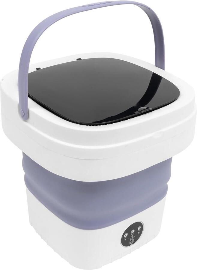 Kleine Wasautomaat Mini Wasmachine Opvouwbaar Ondergoed Wassen Centrifuge Functie 12 Liter Paars