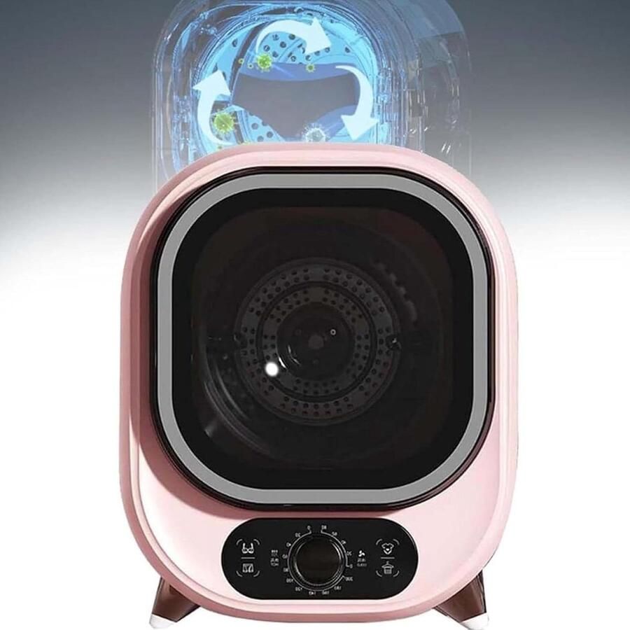 Kleine Wasdroger Draagbare Condensdroger Snel Kleding Drogen Dubbele Temperatuurregeling 5 kg Capaciteit Roze