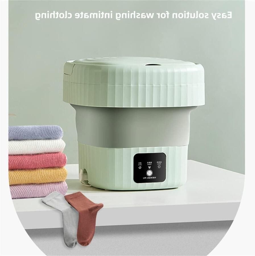 Kleine wasmachine Draagbare opvouwbare Hygiënisch wassen Waterdicht TPE materiaal 5 kg capaciteit Geel