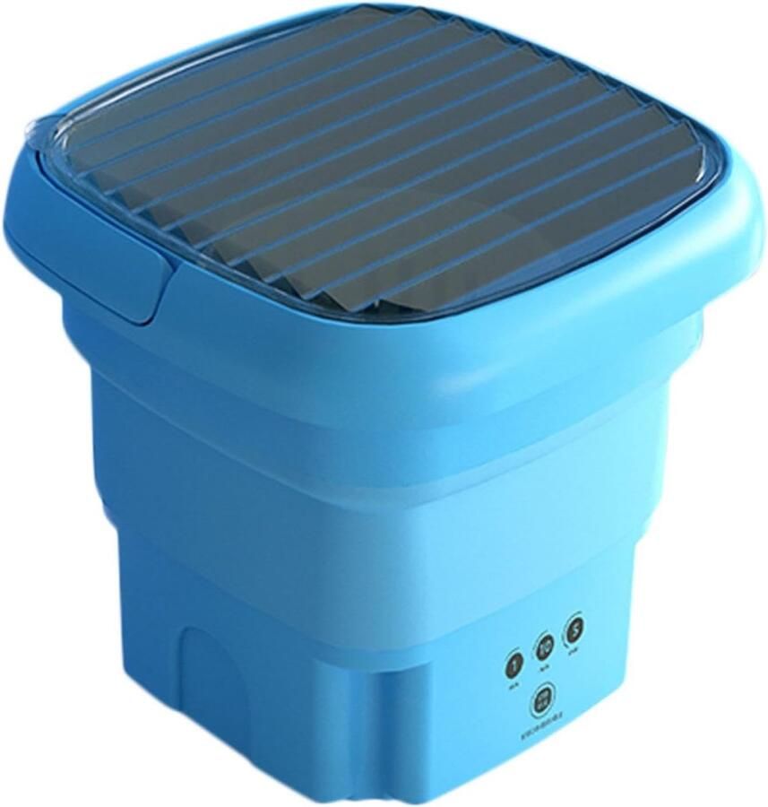 Kleine wasmachine Draagbare wasautomaat Hygiënisch wassen Intelligent touch-design 2.8 kg capaciteit Lichtgevend Blauw