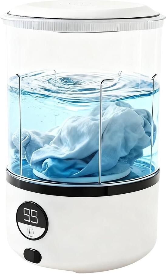 Kleine wasmachine Mini reiniger Hygiënisch reinigen Draadloze energiebesparing 235 cm hoog Wit