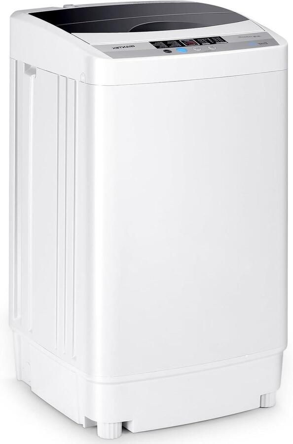 Kleine Wasmachine Mini Wasmachine Bovenlader Ruimtebesparend Wassen Volautomatisch met 10 Programma's