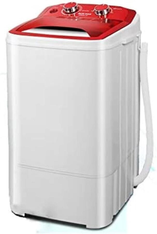 Kleine wasmachine Mini wasautomaat Kleine was doen Halfautomatisch model 39x36x65 cm Rood