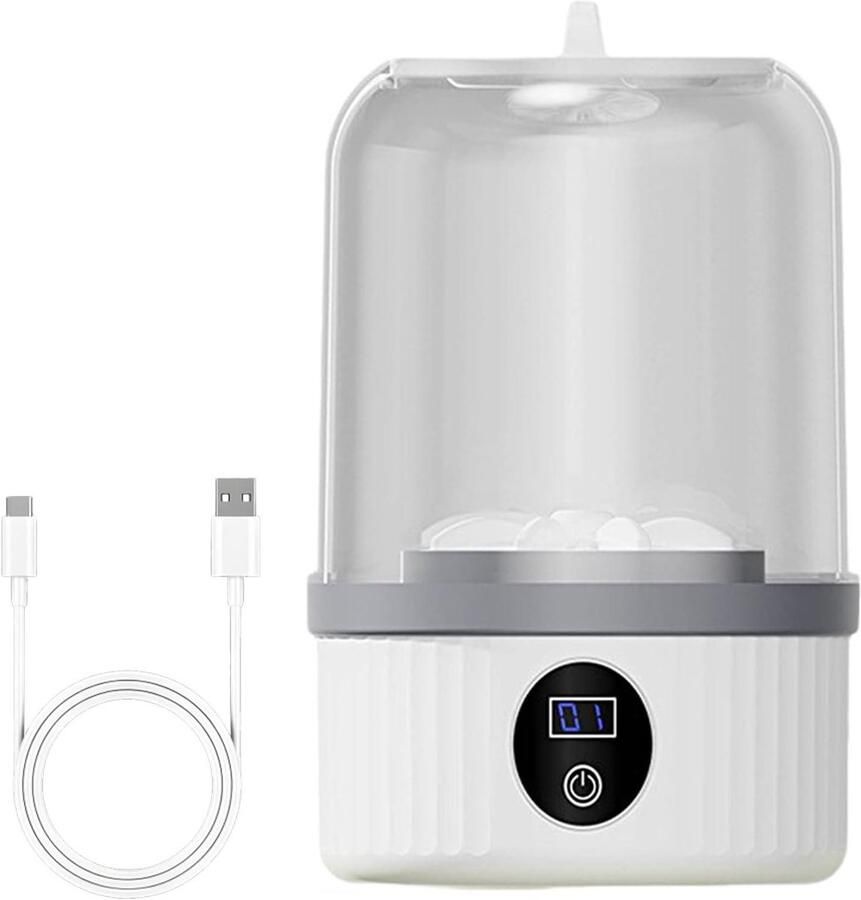 Kleine wasmachine Mini wasser Overal reinigen Stil en compact 20.5 x 12.5 cm Wit