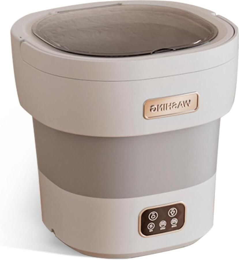 Kleine wasmachine Opvouwbaar apparaat Reis en wonen Ruimtebesparend ontwerp 12 liter capaciteit Grijs