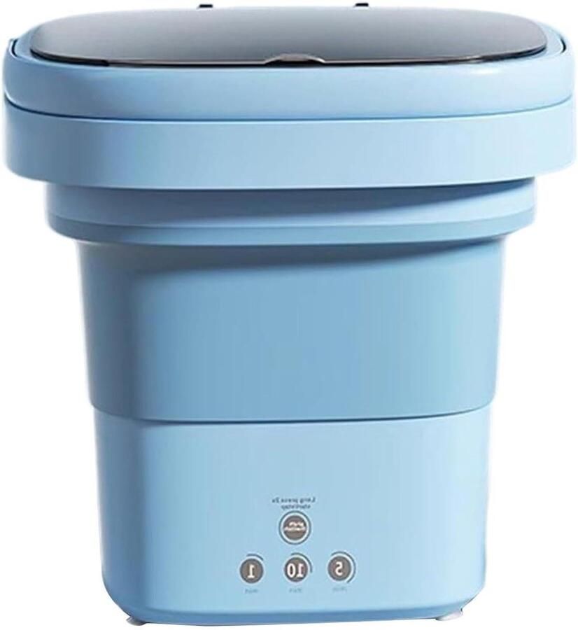 Draagbare Wasmachine Mini Wasmachine Kleding Reinigen Opvouwbaar Ontwerp 6 Liter Blauw