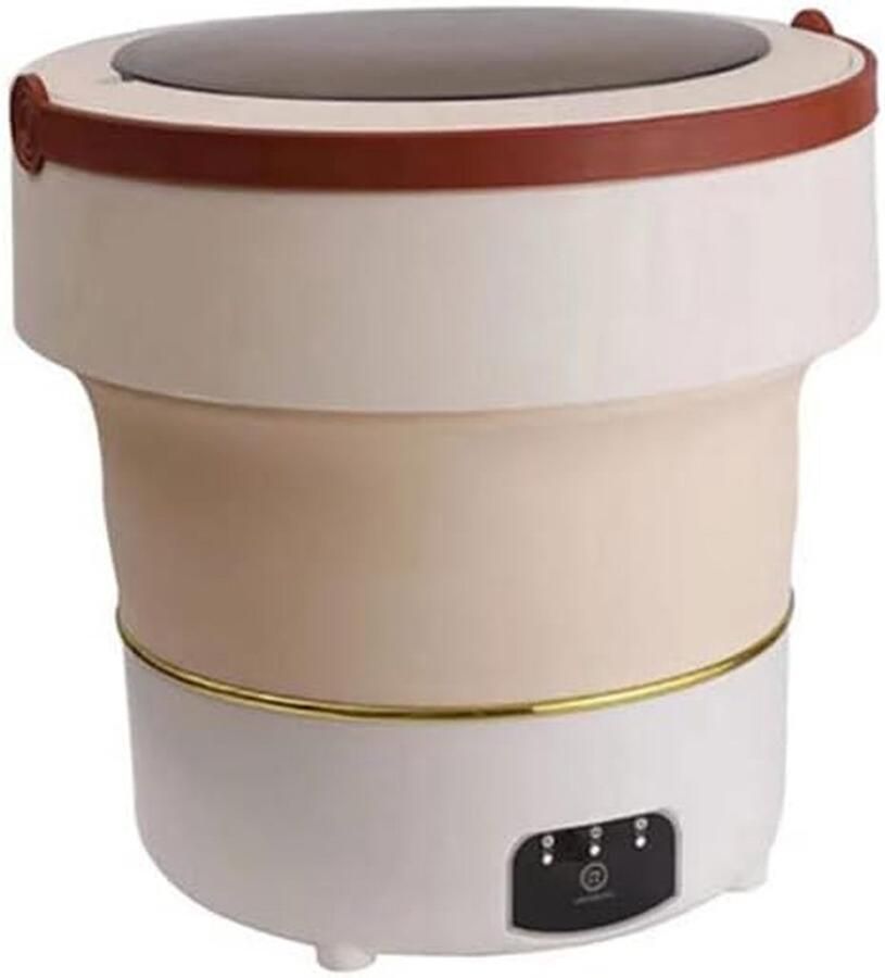 Kleine wasmachine Opvouwbare mini Kleding wassen Gelijkstroommotor 8 Liter capaciteit Lichtbruin