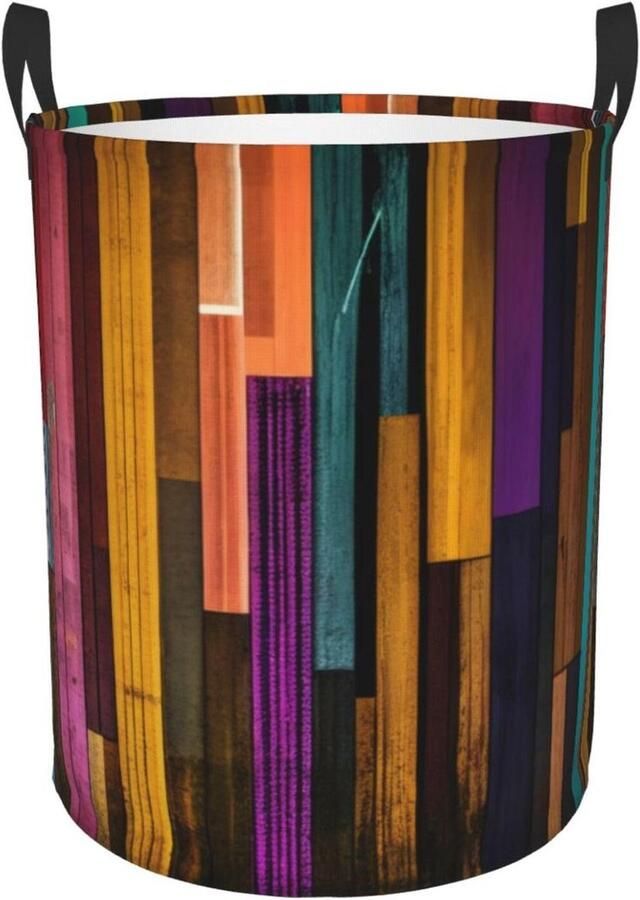 Kleurrijke Wasemmer Vuile Kledingmand Huis Organiseren Waterdichte Oxford Stof 498 x 399 cm Multicolor