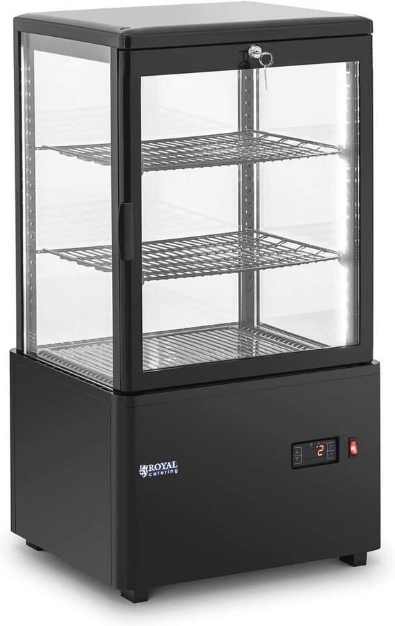Koelkast Vitrine 58 L met LED-verlichting en 3 Temperatuurstanden