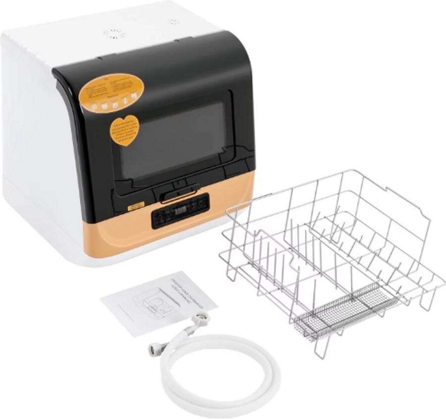 Lifero Vaatwasser Vrijstaand Mini Tafelmodel Vaatwasser Afwasmachine Afwassen Drogen en Bewaren Fruit Groente Schoonmaken