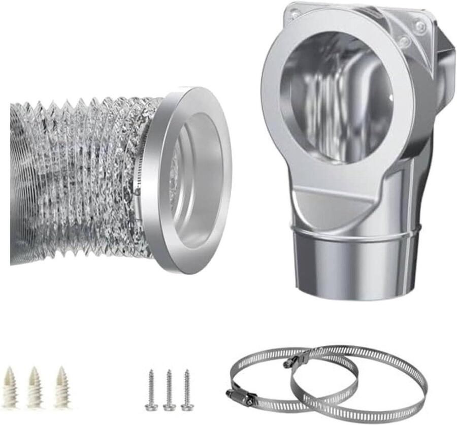 Magneet Ventilatiekit Droger Afvoer Droger Ontluchten Zelfuitlijnend Ontwerp 4 Inch 2.6ft Aluminium