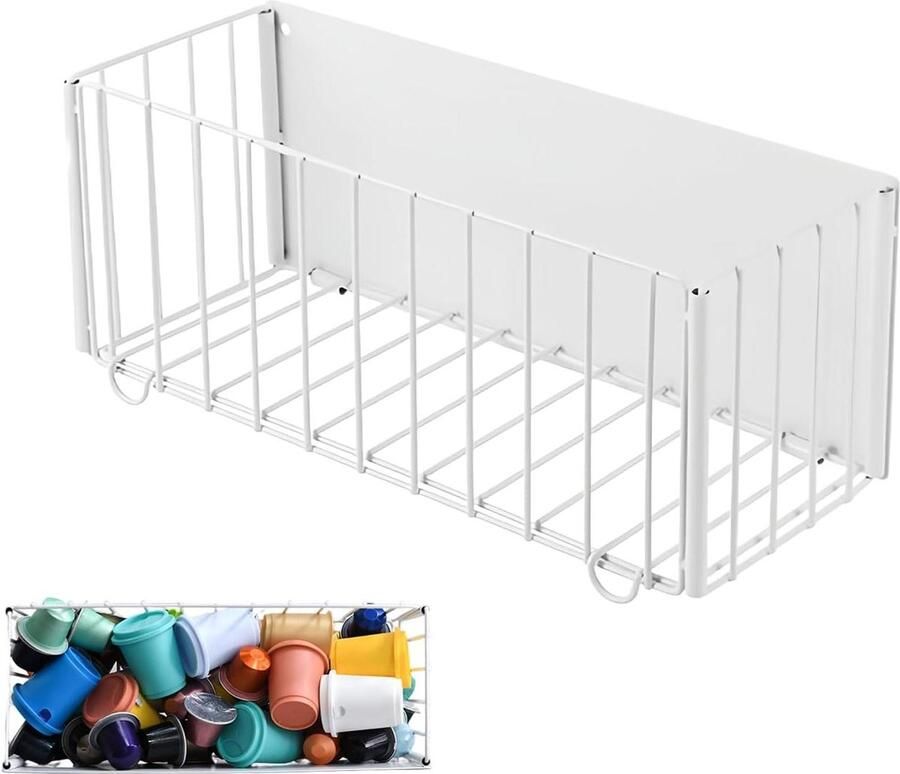 Magnetische Wasmand Wasmachine Organizer Ruimtebesparend Opbergen Opvouwbaar Decoratief Ontwerp 28x11x11cm Wit