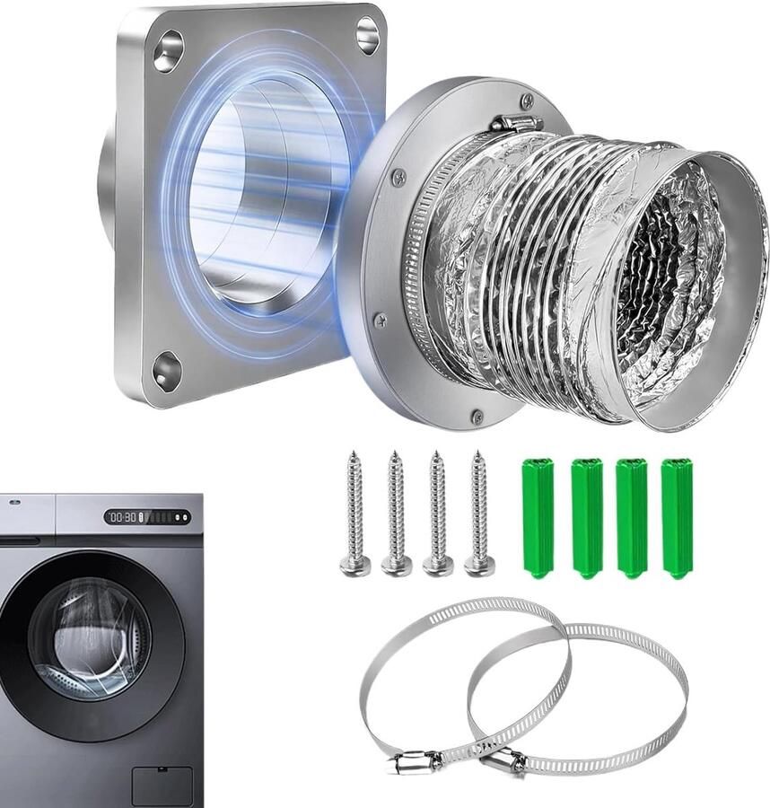 Magnetische ontluchtingsconnector Droger koppeling Droger aansluiten Snelle magnetische bevestiging 23 cm Grijs