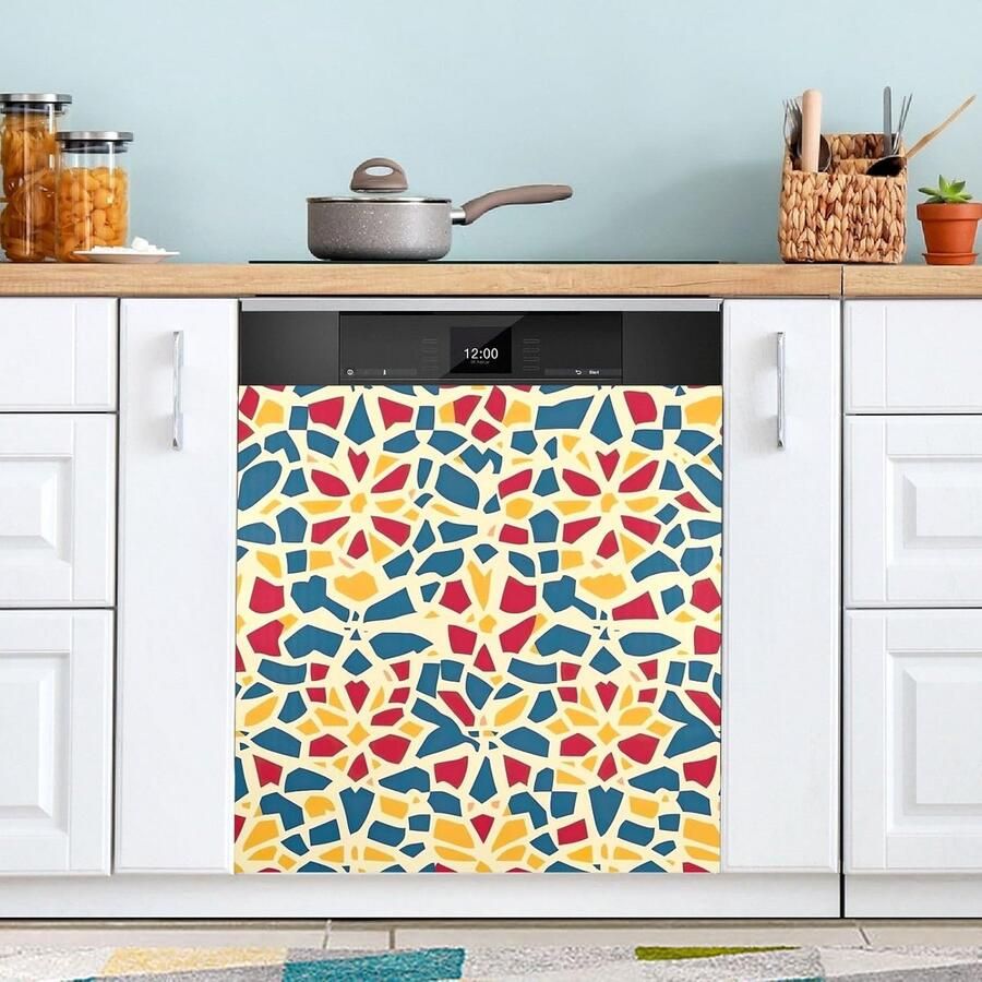 Magnetische Vaatwasser Cover met Geometrisch Design 58x66 cm - Foto 2