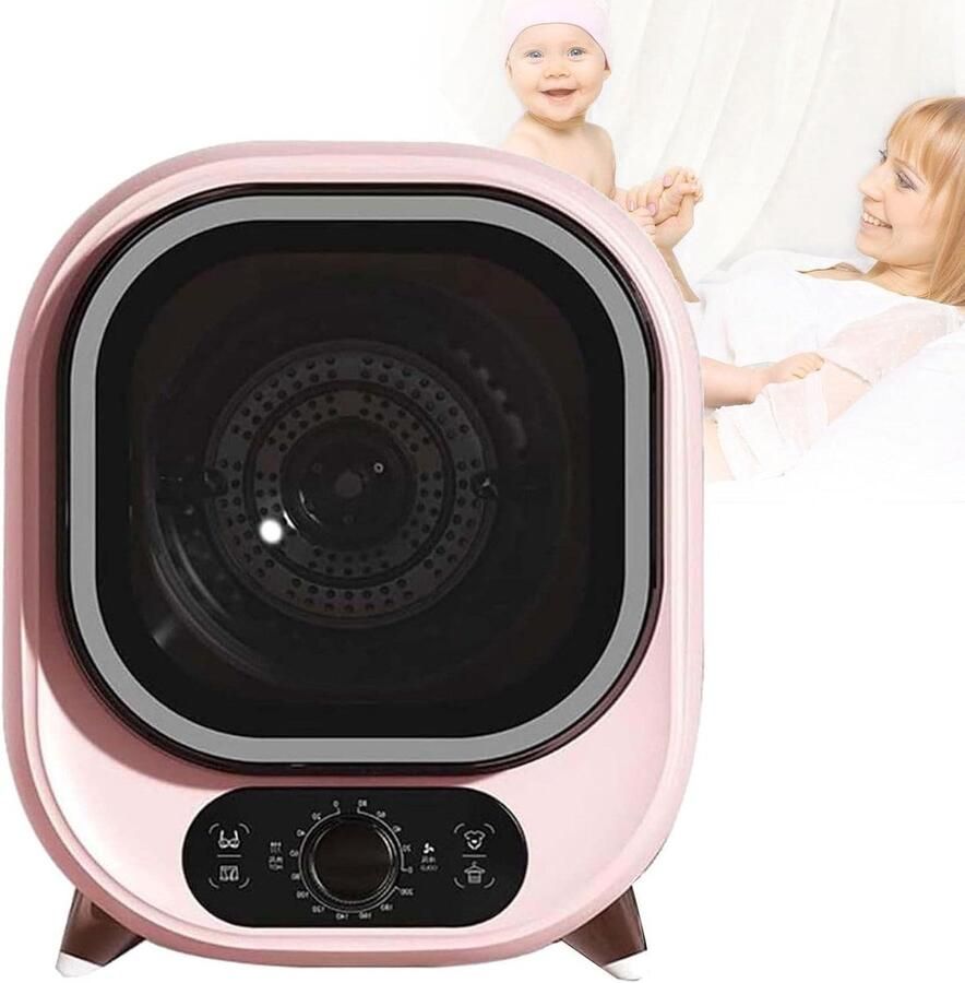 Mini Condensdroger Compacte Droger Kleding Drogen Geluidsarme Werking 39 cm Breed Roze