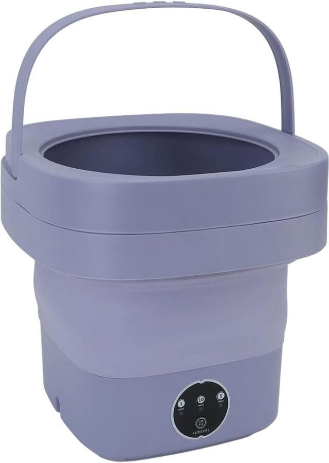 Mini draagbare vouwbare wasmachine 100-240 V voor compleet appartement kleine automatische vouwbare wasmachine voor studentenkamer (paars)