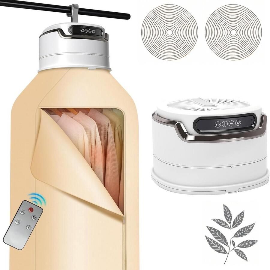 Mini Droger Elektrische Vouwbare Wasdroger Met Afstandsbediening in UV Sterilisatie Kaki 220V voor Appartement in Reis