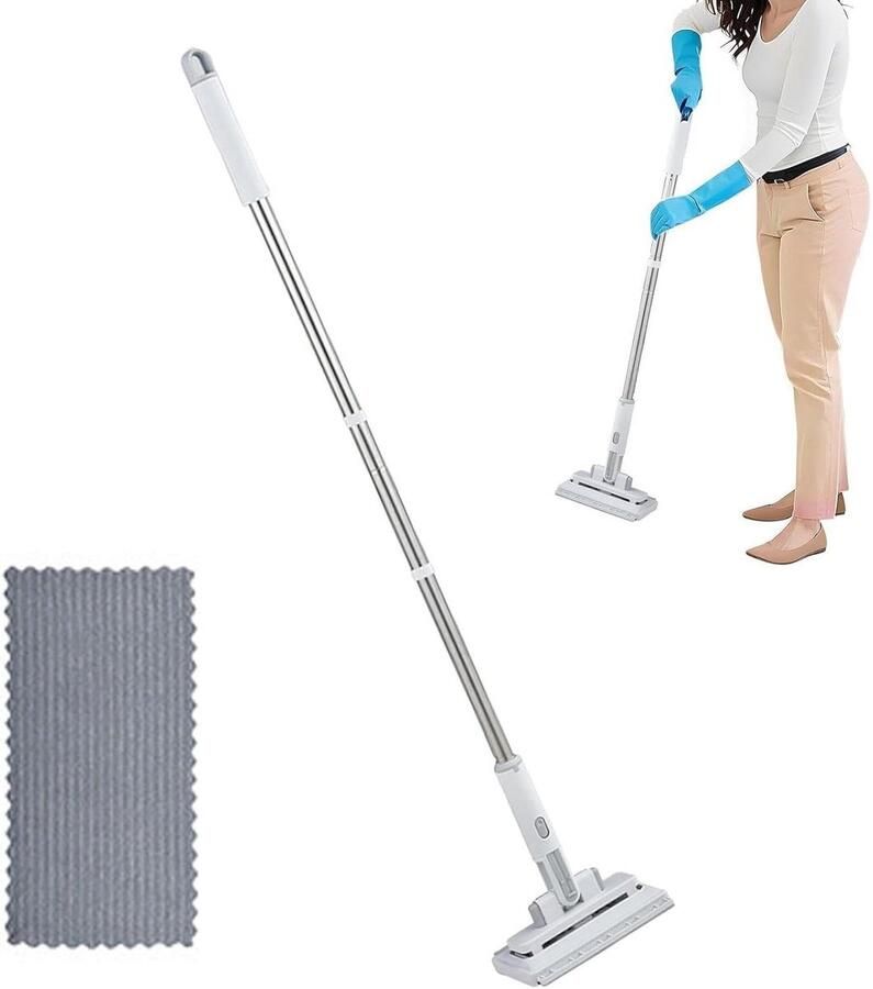 Mini Dweil Kleine Schoonmaker Kleine Ruimtes Reinigen Handsfree Bediening Compact Formaat Grijs