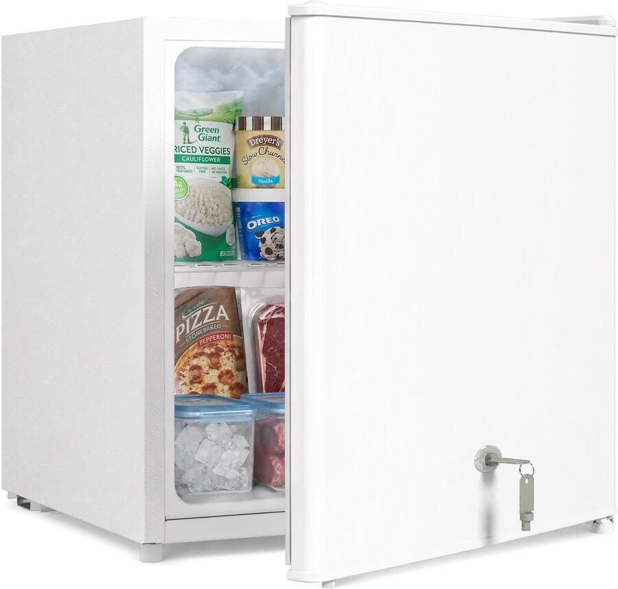 Mini Freezer 35L Electric Upright Freezer 161W Compact Freezer Box 47 x 44.2 x 48.8 cm White