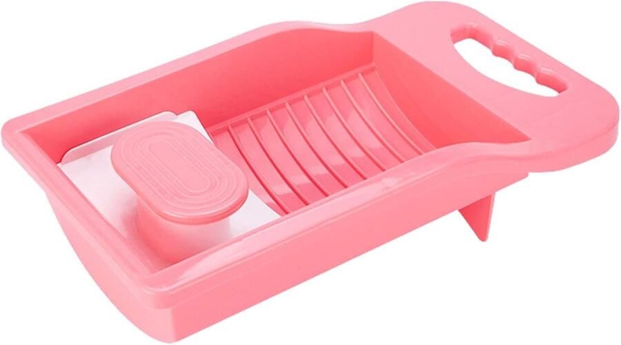 Mini Handwasplank Draagbaar Waskommetje Handen Wassen Kleding Lichtgewicht Ontwerp Compact Formaat Wit