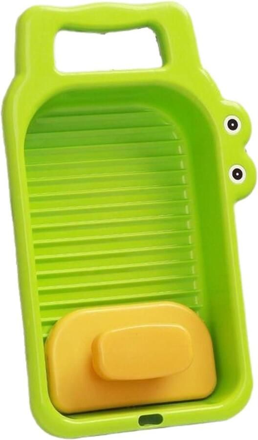 Draagbare Wasplank Handwas Schrobber Efficiënt Wassen Compact Lichtgewicht 34x20x6 cm Groen