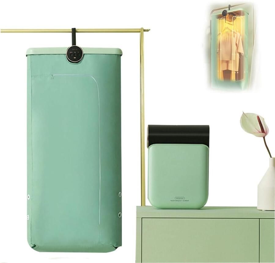 Mini Kledingdroger Compacte Droogautomaat Snel Kleding Drogen Opvouwbaar Zonder Installatie 400W Vermogen Wit
