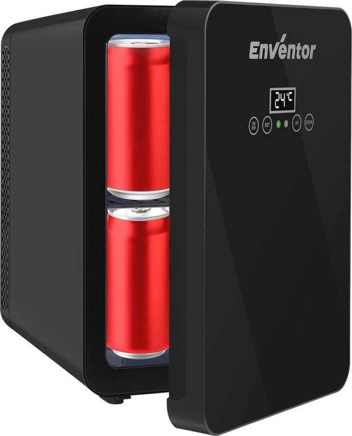 Mini Koelkast 10L Stille Koelkast met LCD-Temperatuurdisplay voor Huidverzorging Warm Koud-functie Ideaal voor Slaapkamer Auto Kantoor en Reizen