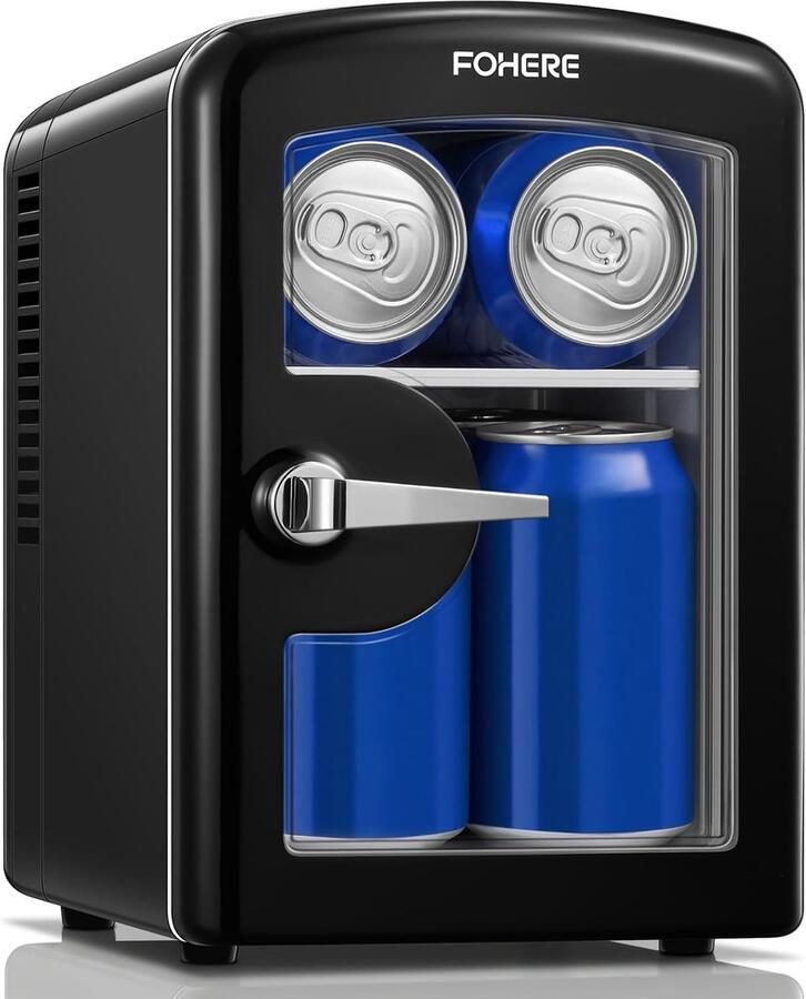Mini Koelkast 4 Liter met Koel- en Warmhoudfunctie 220V 12V Voor Slaapkamer Auto en Kantoor Zwart