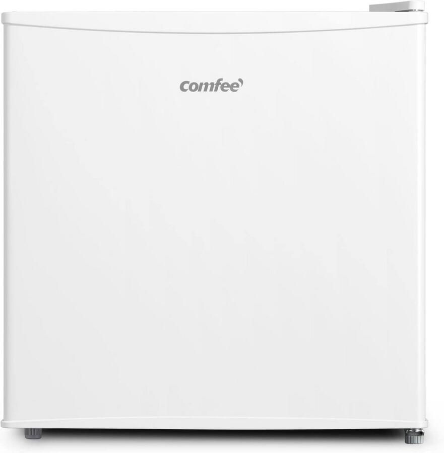 Mini Koelkast 43L met IJsblokjes Compartment Klein voor Slaapkamer en Kantoor In hoogte verstelbare Voetjes Energiekosten 100 kWh jaar Witte Koelkast