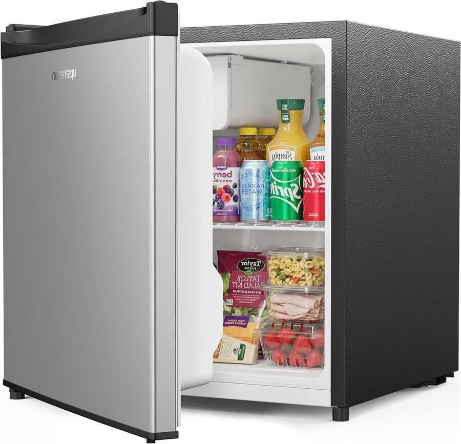Mini Koelkast Compacte Koeler Dranken Koel Houden Stil en Energiezuinig 46 Liter Roestvrij Staal