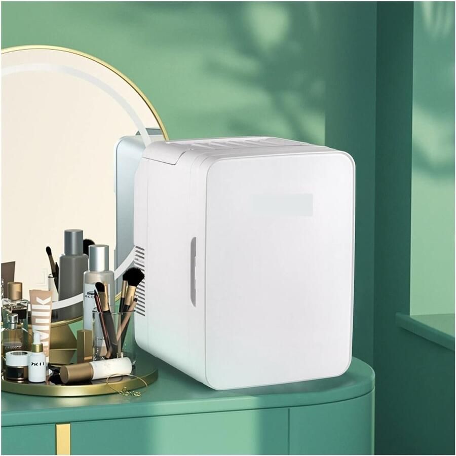 Mini Koelkast Cosmetica Koeler Huidverzorging Opslag Stille Werking 10 Liter Wit