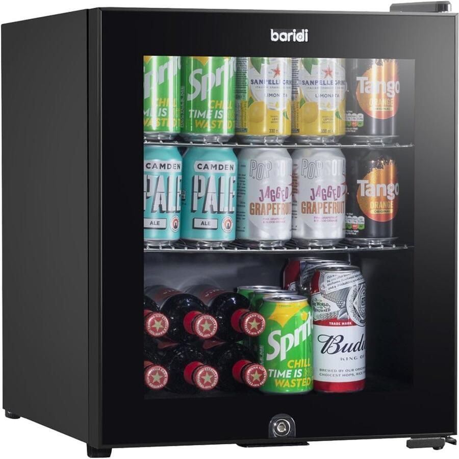 Mini Koelkast Drankenkoeler Dranken Koelen Compressor Koeling 50 Liter Zwart