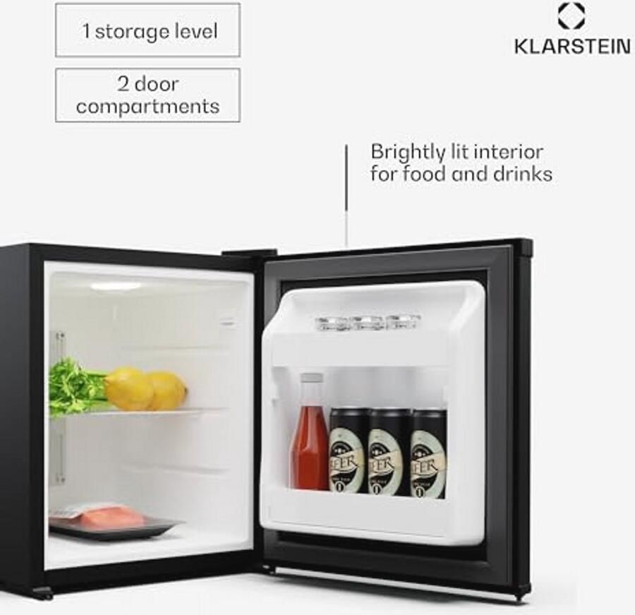 Mini Koelkast met Glazen Deur 28 Liter Stil en Compact Voor Dranken Snacks en Cosmetica
