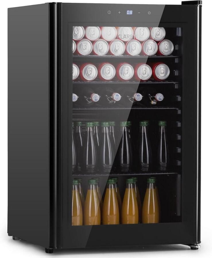 Mini Koelkast met Glazen Deur en LED Compacte Drankkoeler voor Binnen en Buiten