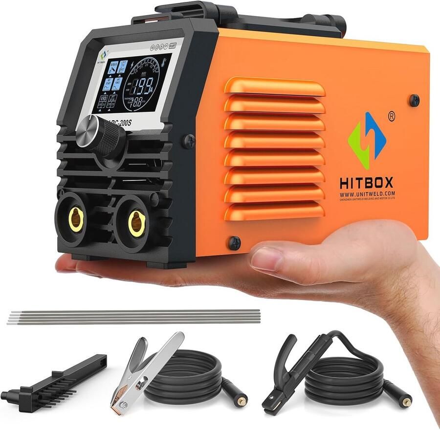 Mini Lasmachine Inverter 200A 2-in-1 MMA Lift TIG Compact met LED-display Geschikt voor Beginners en Thuiswerk