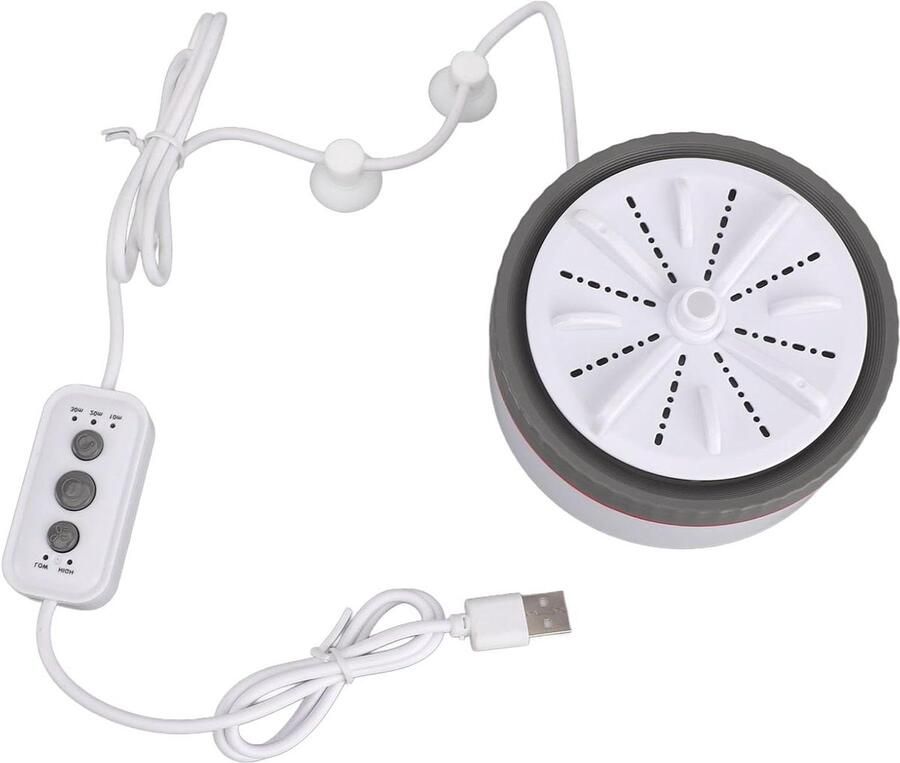 Mini Turbowasmachine Draagbare Wasmachine Kleine Kleding Wassen Hoogfrequente Trillingen 15 x 11 x 6 cm Grijs