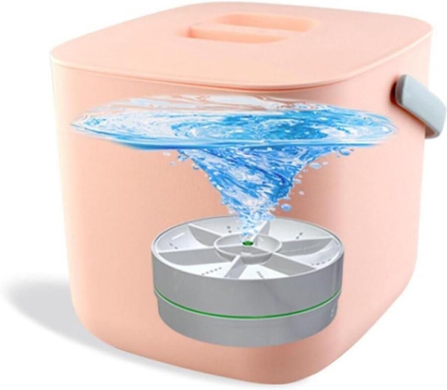 Mini Vaatwasser Aanrecht Vaatwasser Hygiënisch Afwassen Kunstmatige Watervortex 140x70mm Roze