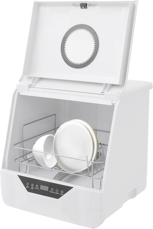 Mini Vaatwasser Compacte Afwasser Keuken Schoonmaken 4 Wasprogramma's 38.7 cm Wit