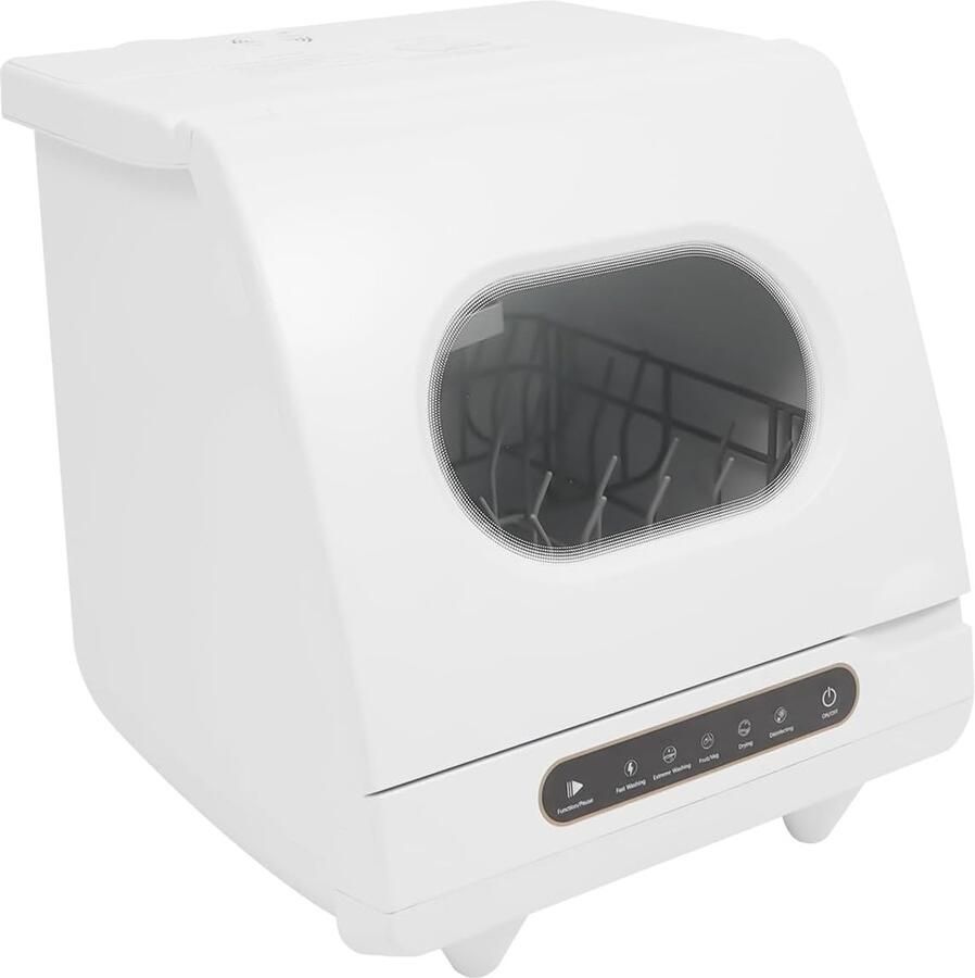 Mini Vaatwasser Compact Apparaat Snel Servies Wassen 5 Wasprogramma's 5 Liter Wit