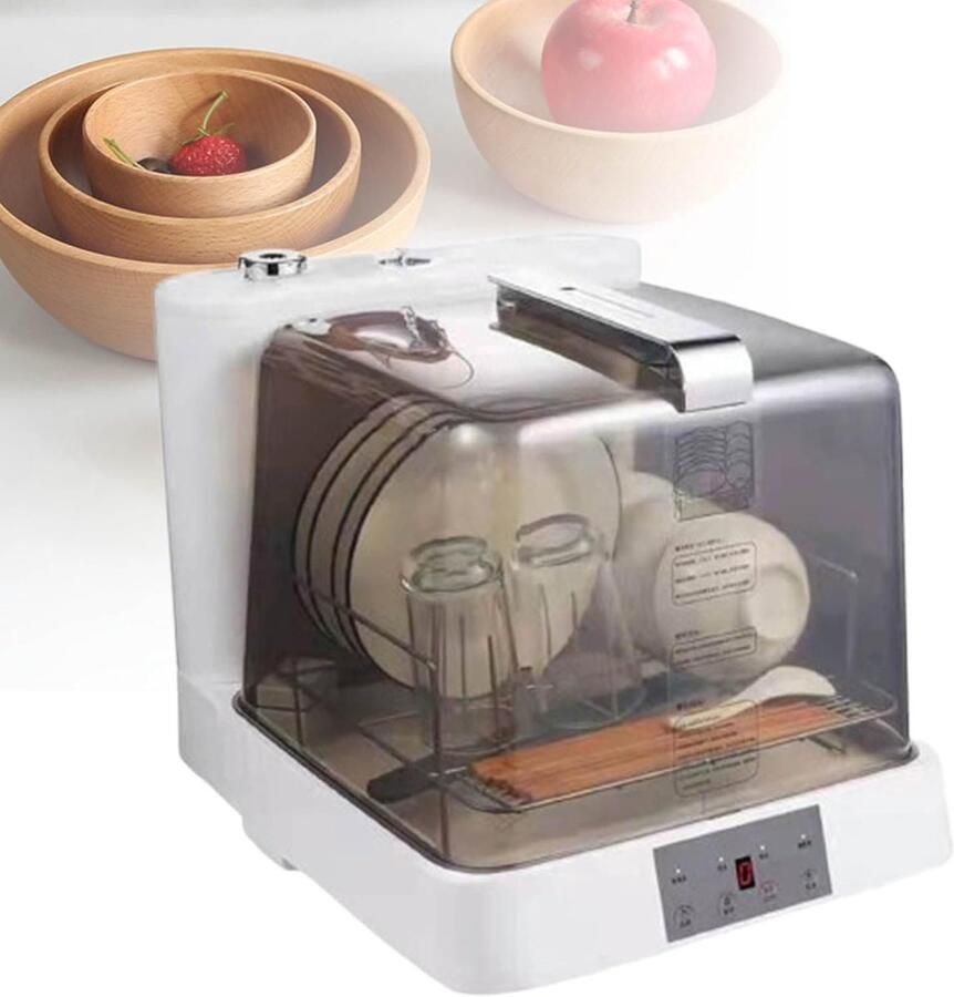 Mini Vaatwasser Compacte Afwasser Keuken Schoonmaken 4 Wasprogramma's 6L Watertank Wit